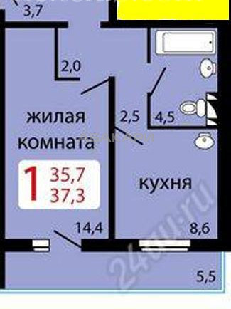 1-комнатная Карамзина Пашенный за 12000 руб/мес фото 1
